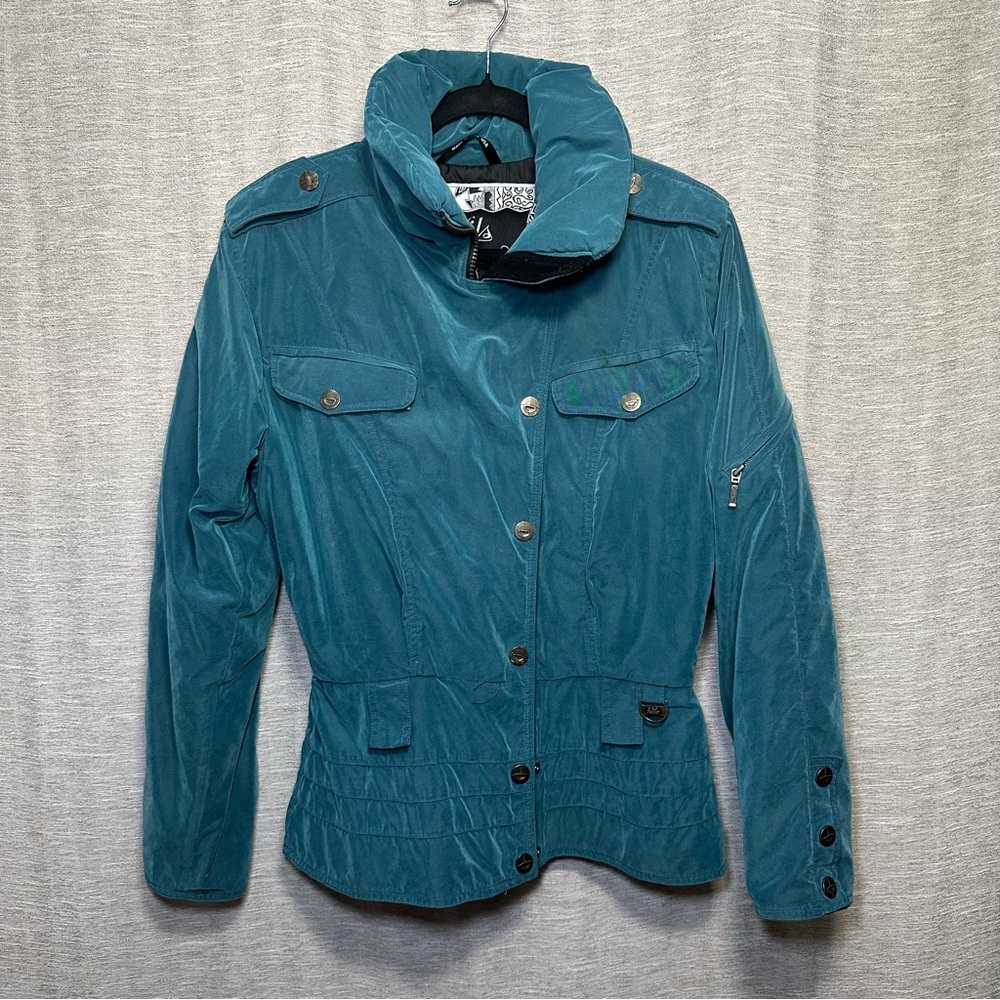 Nils Teal Ski Snowboard Jacket With Button Accents
